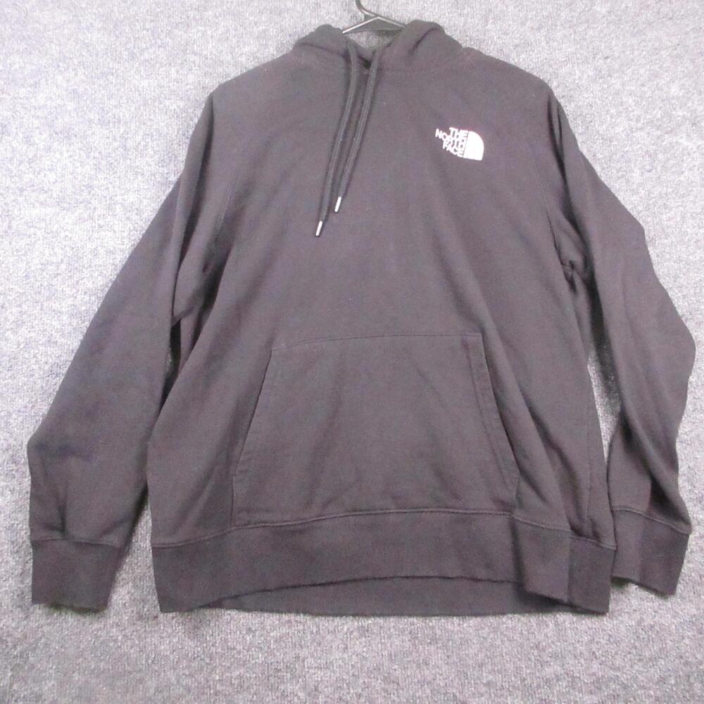 The North Face Hoodie Womens XL Black Never Stop Exploring Logo Graphic Pullover
